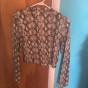 snake skin crop top